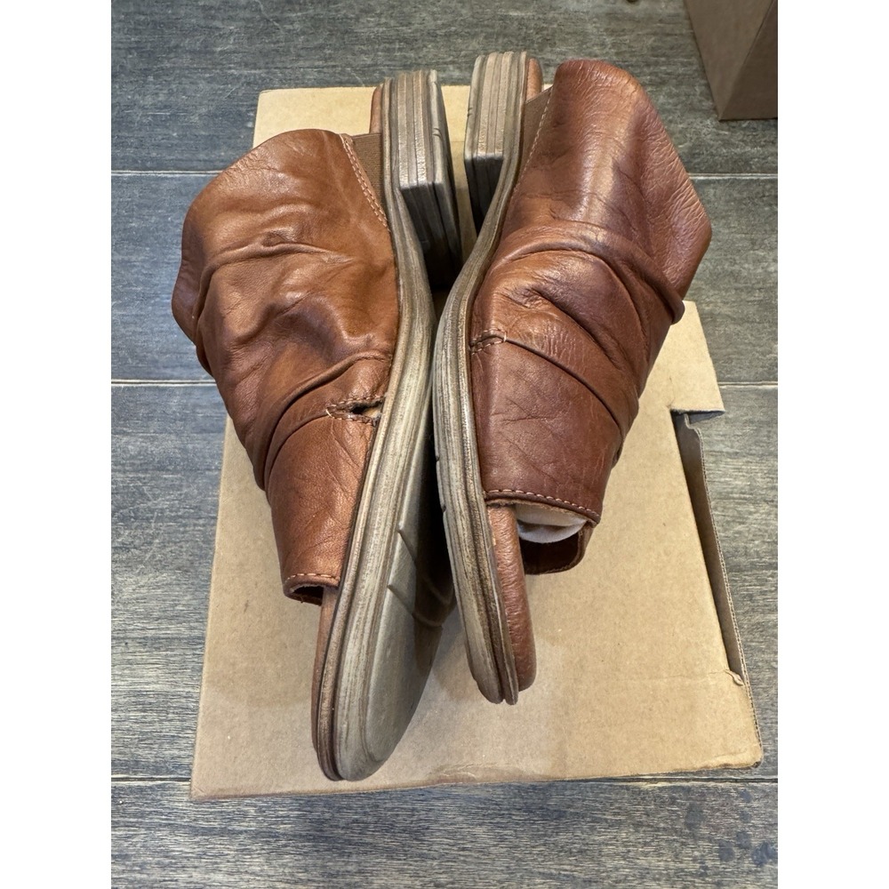 Miz Mooz Dandelion leather slide sandals in brandy Size 9 Wide - Picture 5 of 9